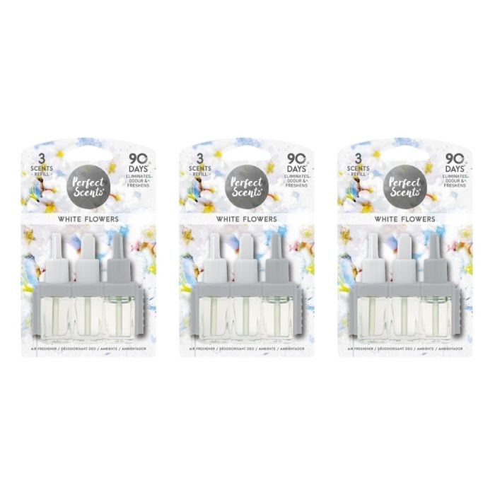 Perfect Scents Air Freshener Compatible with 3volution White Flowers 20 ML - Pack of 3