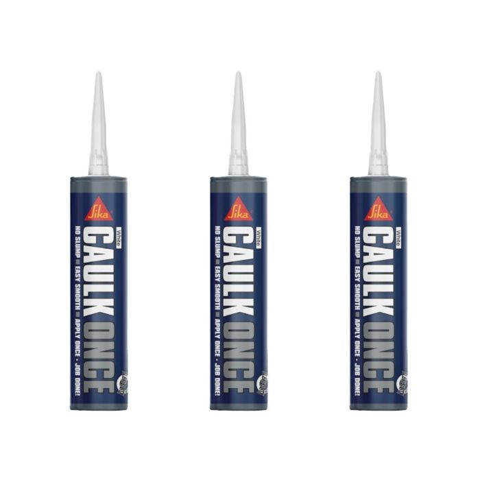 Everbuild Caulk Once Premium Quality Acrylic Caulk White 295 ml - Pack of 3