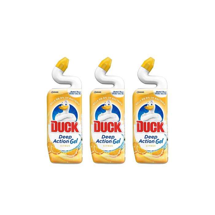 Duck Toilet Liquid Cleaner Citrus 750ml - Pack of 3