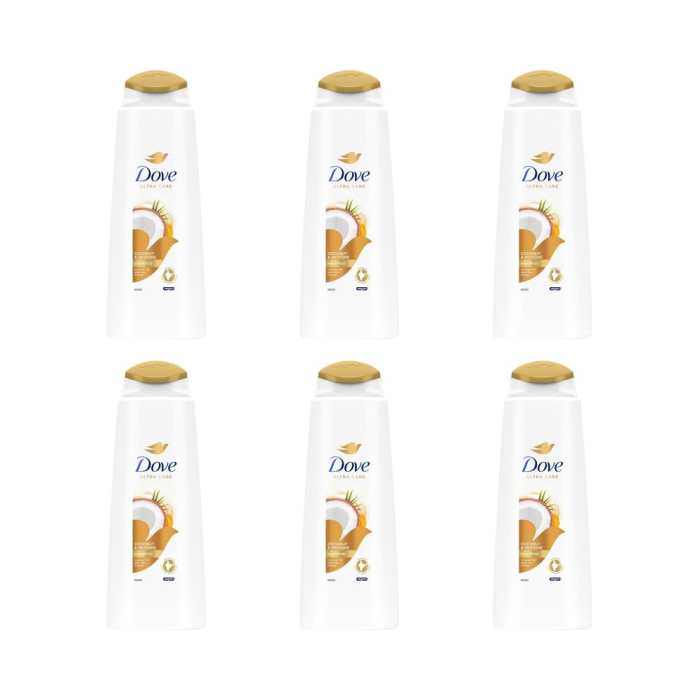 Dove Restoring Ritual Coconut & Restore Shampoo 400ml - Pack of 6