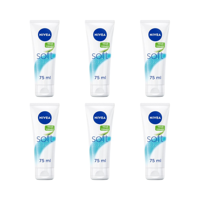 Nivea Soft Intensive Moisturising Creme 75ml - Pack of 6