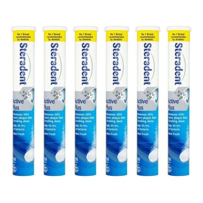 Steradent Active Plus 30 Tablets - Pack of 6