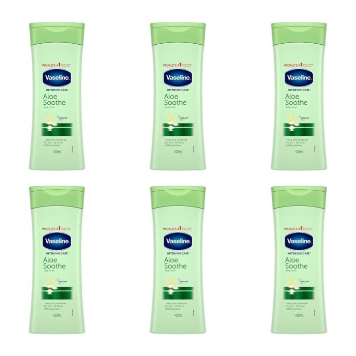 Vaseline Intensive Care Aloe Soothe Body Lotion 400 ML - Pack of 6