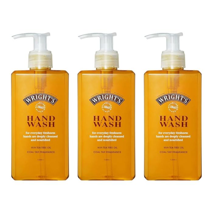 Wrights Cleansing Hand Wash with Coal Tar Fragrance 250 ML - Pack of 3