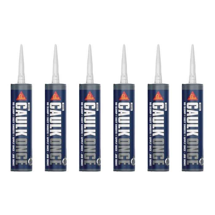 Everbuild Caulk Once Premium Quality Acrylic Caulk White 295 ml - Pack of 6