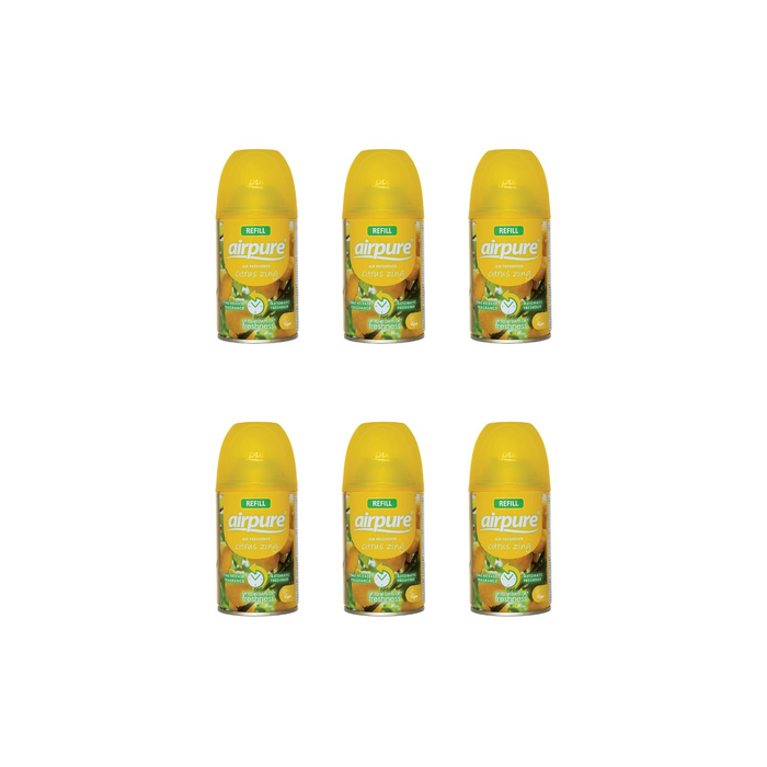 Airpure Automatic Air Freshener Refill Citrus Zing 250ml canister
