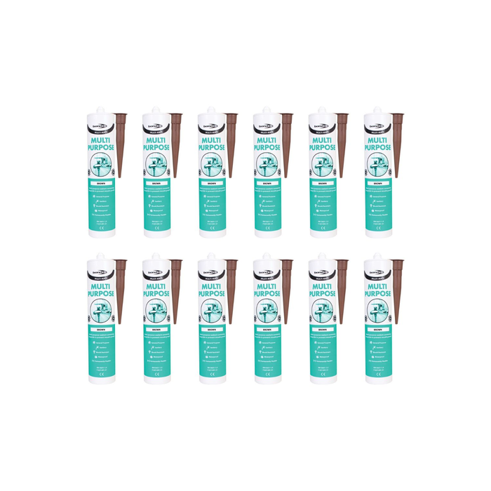 Bond It Multi-Mate Brown Multipurpose Sealant 310ml - Pack of 12