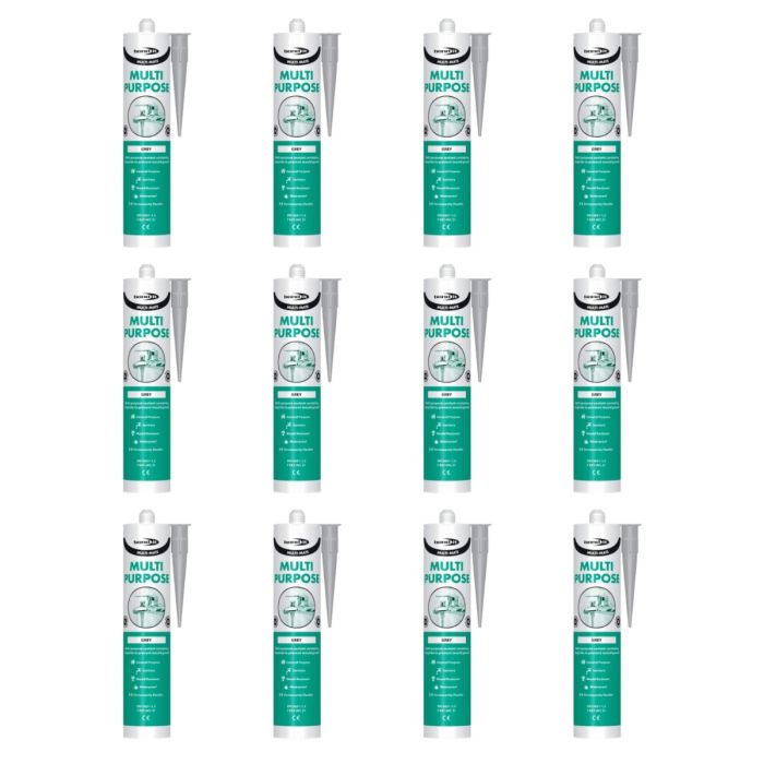 Bond It Multi-Mate Multipurpose Sealant Grey EU3 - Pack of 12
