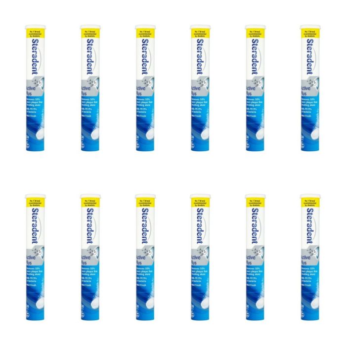 Steradent Active Plus 30 Tablets - Pack of 12