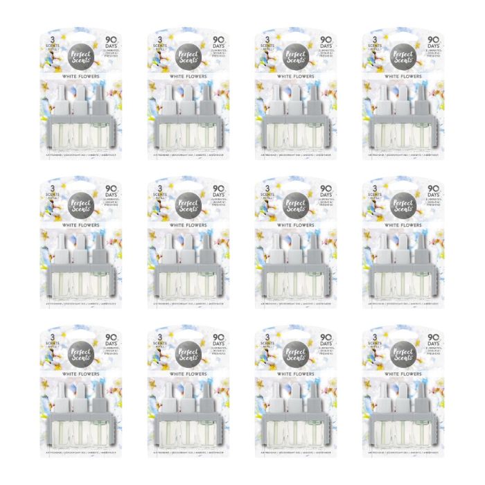 Perfect Scents Air Freshener Compatible with 3volution White Flowers 20 ML - Pack of 12