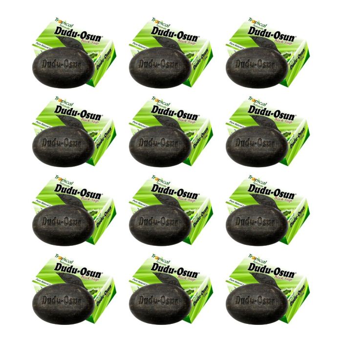 Dudu Osun African Black Soap Tropical Natural 150g - Pack of 12