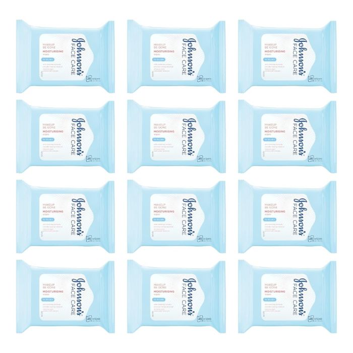 Johnsons Face Care Makeup Be Gone Moisturising Wipes 25'S - Pack of 12