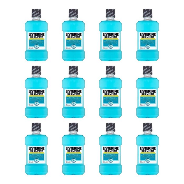 Listerine Cool Mint Mouthwash 250 ML - Pack of 12