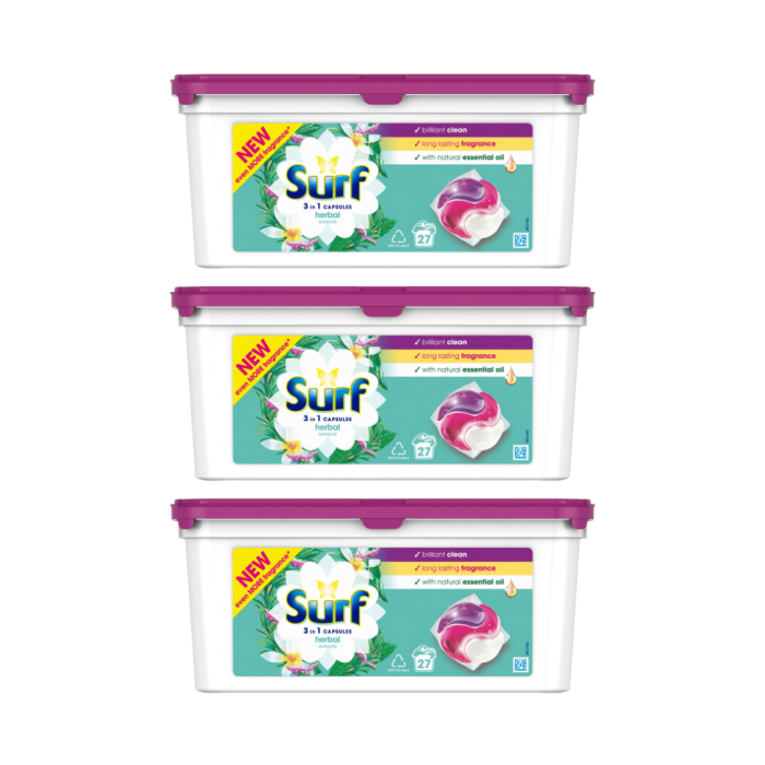 Surf 3in1 Caps Herbal Extracts 27's - Pack of 3