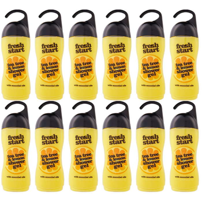 FRESH START TEA TREE & LEMON SHOWER GEL 400ML - Pack of 12