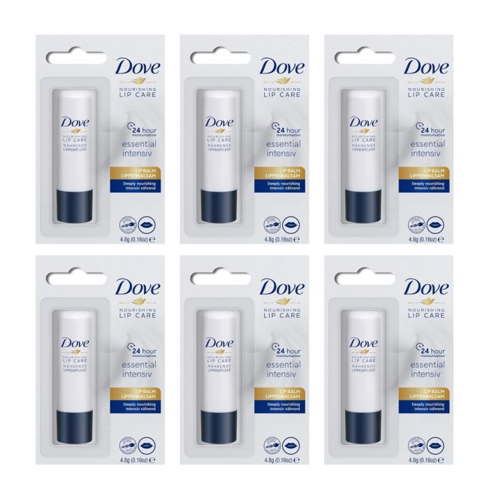 Dove Lip Balm Nourishing Essential Intensive 4.8g - Pack of 6