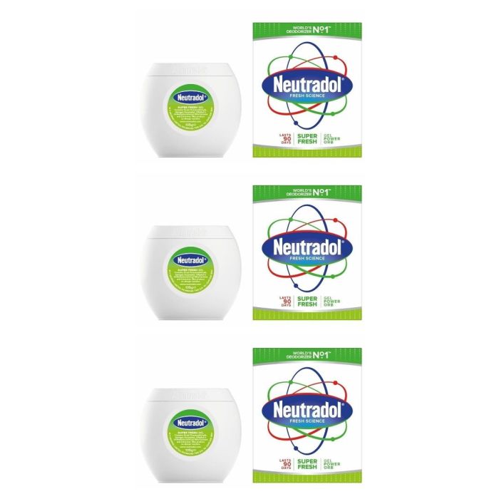 Neutradol Gel Odour Deodorizer Super Fresh 135g - Pack of 3