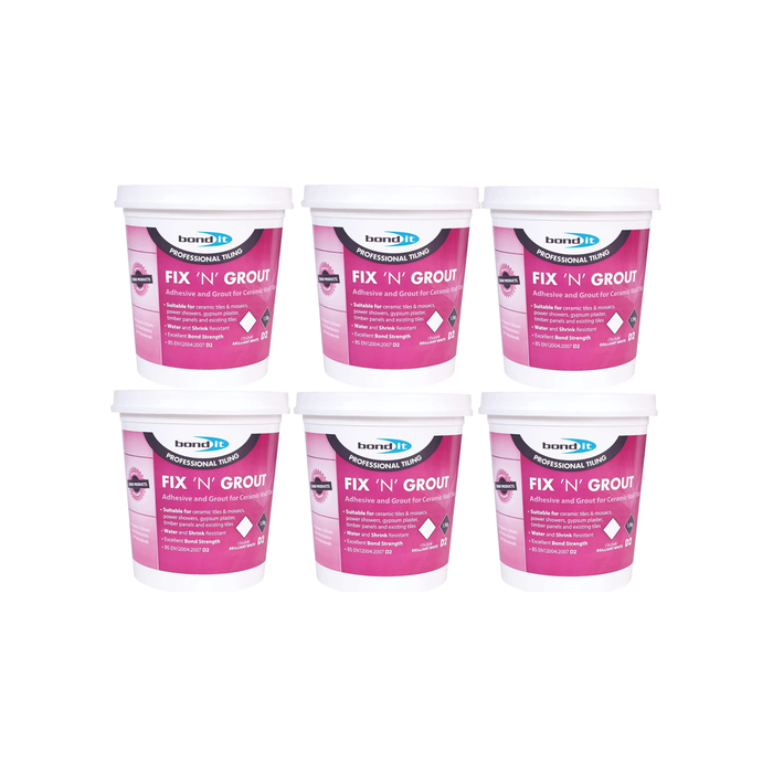 Bond It Professional Fix N Grout Adhesive For Ceramic Wall Tiles 1.5kg - Pack of 6