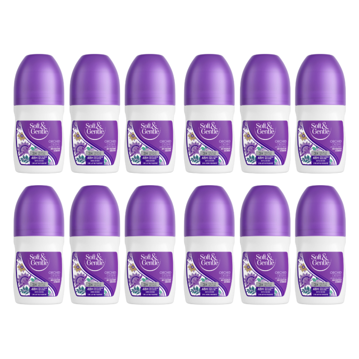 Soft & Gentle Orchid Desire Roll-On Deodorant 50ml - Pack of 12