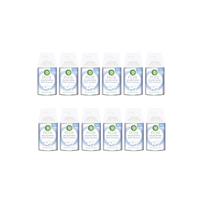 Air Wick Pure Soft Cotton Freshmatic Refill 250ml - Pack of 12