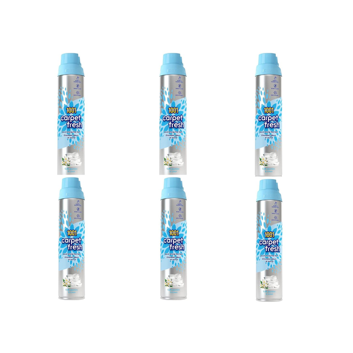 1001 Carpet Jasmine Linen & White Flowers Odour Remover Spray 300ML - Pack of 6