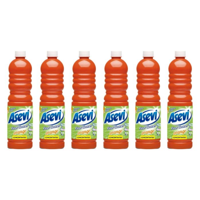 Asevi Orange Concentrated Floor Cleaner Liquid 1 Litre - Pack of 6