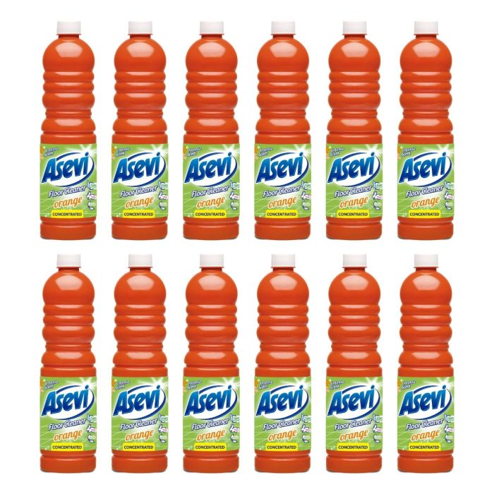 Asevi Orange Concentrated Floor Cleaner Liquid 1 Litre - Pack of 12