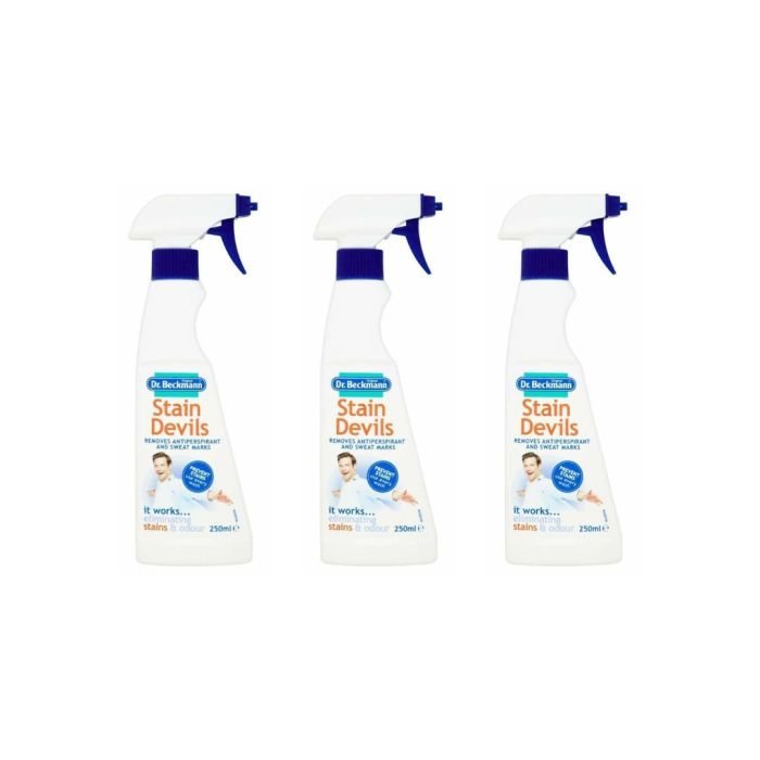 Dr. Beckmann Stain Devils Antiperspirant & Sweat Mark Remover Spray 250ML - Pack of 3