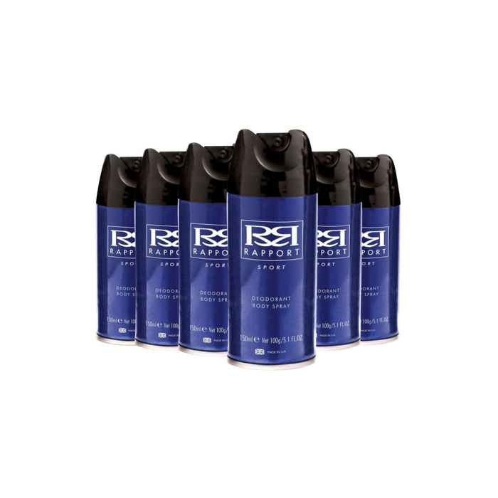 Rapport Sport Body Spray 150ml - Pack of 6