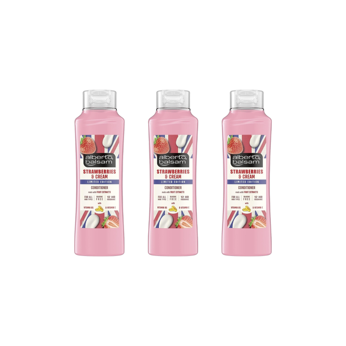 Alberto Balsam Strawberries & Cream Conditioner 350ml - Pack of 3