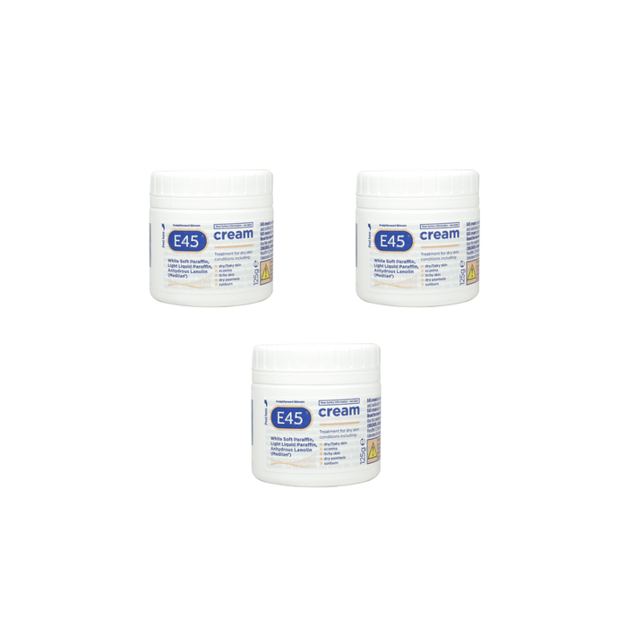E45 Dermatological Cream For Dry Skin 125G - Pack of 3