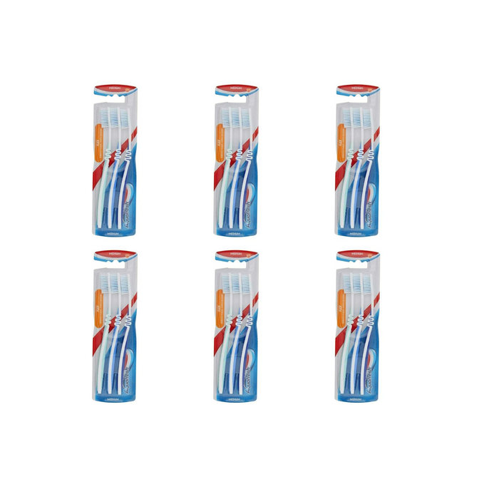 Aquafresh Flex Toothbrush 3 in a Pack Multi-coloured