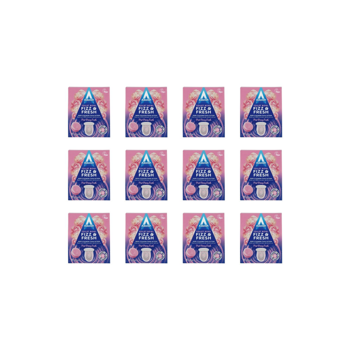  Astonish Toilet Bowl Fizz & Fresh Tabs Pink Peony Fresh 8 Tablets - Pack of 12