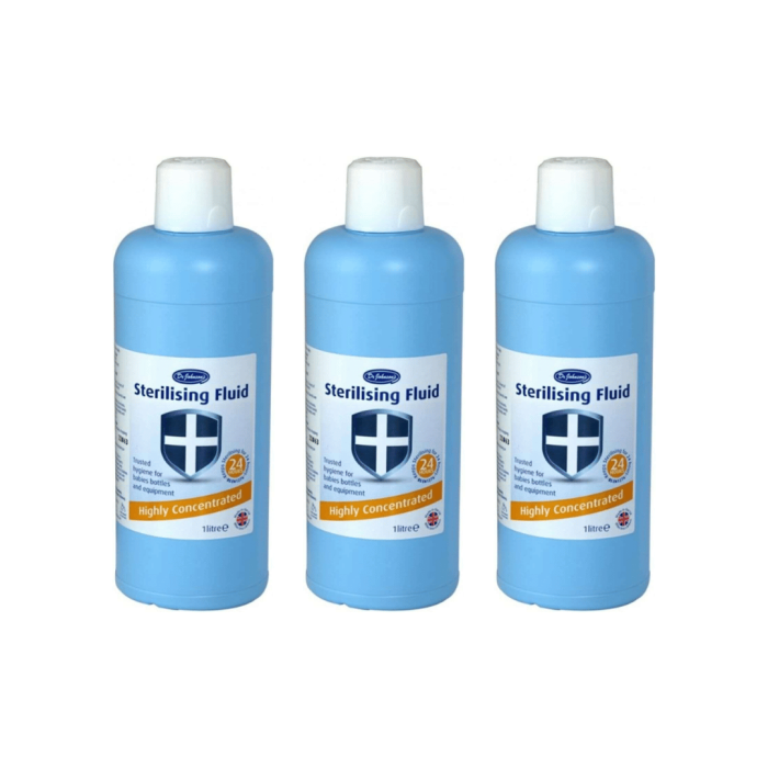 Dr Jonsons Baby Sterilising Fluid Highly Concentrated 1Liter - Pack of 3
