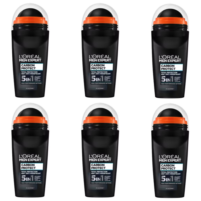L'Oréal Men Expert Carbon Protect anti-perspirant roll-on deodorant 50ml bottle
