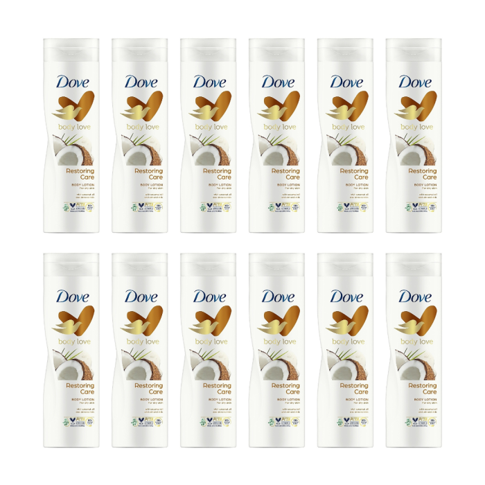 Dove Body Lotion Coconut Oil & Almond Milk 400ml - Pack of 12