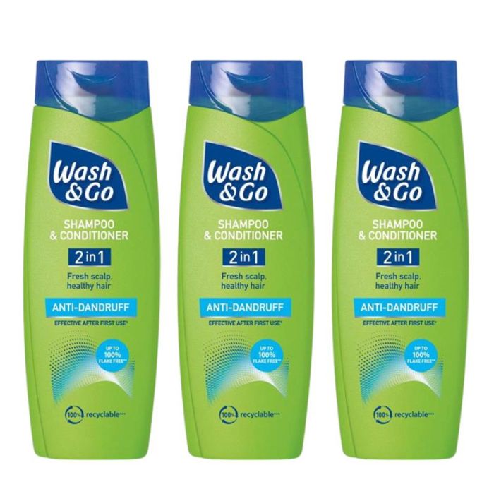 Wash & Go Anti Dandruff 2in1 Shampoo & Conditioner - Pack of 3