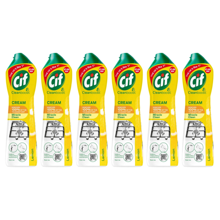 Cif Cream Cleaner Lemon 500ML - Pack of 6