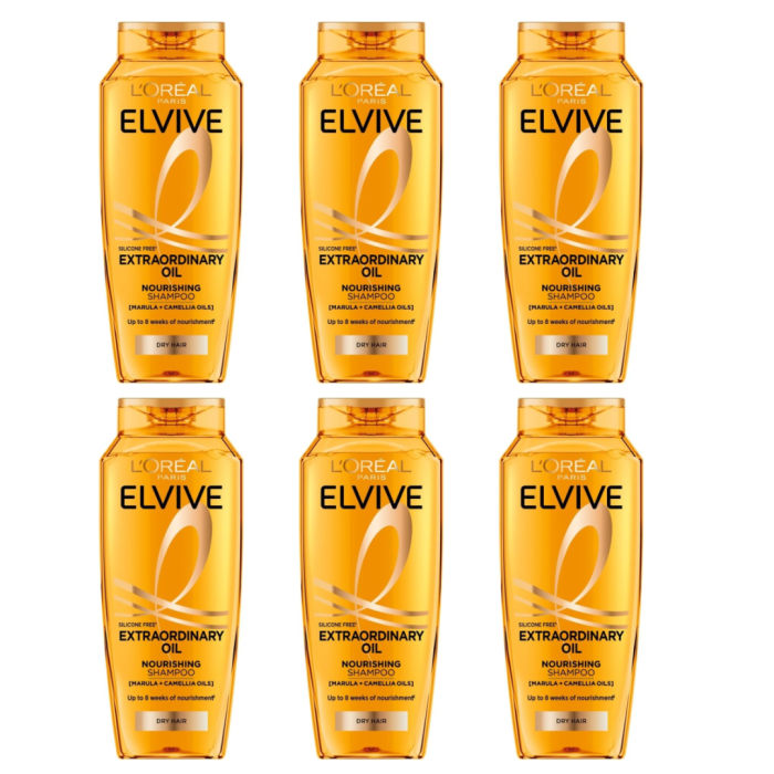 L’Oréal Elvive Extraordinary Oil Nourishing Shampoo 400ml - Pack of 6