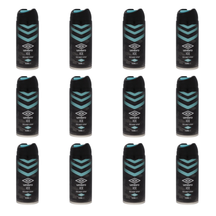 Umbro Deodorant Spray Ice 150ml - Pack of 12