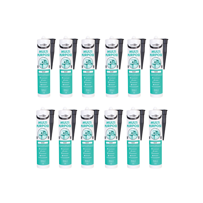 Bond It Multi-Mate Black Multipurpose Sealant EU3 - Pack of 12