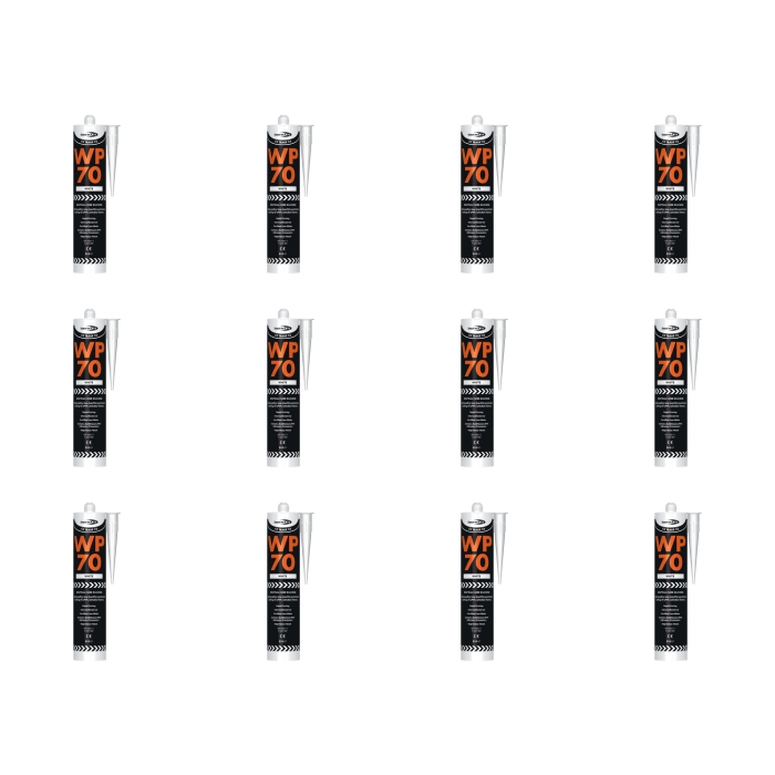 Bond It WP70 Neutral Core Silicone Sealant Durable Sealing  White 310ml - Pack of 12