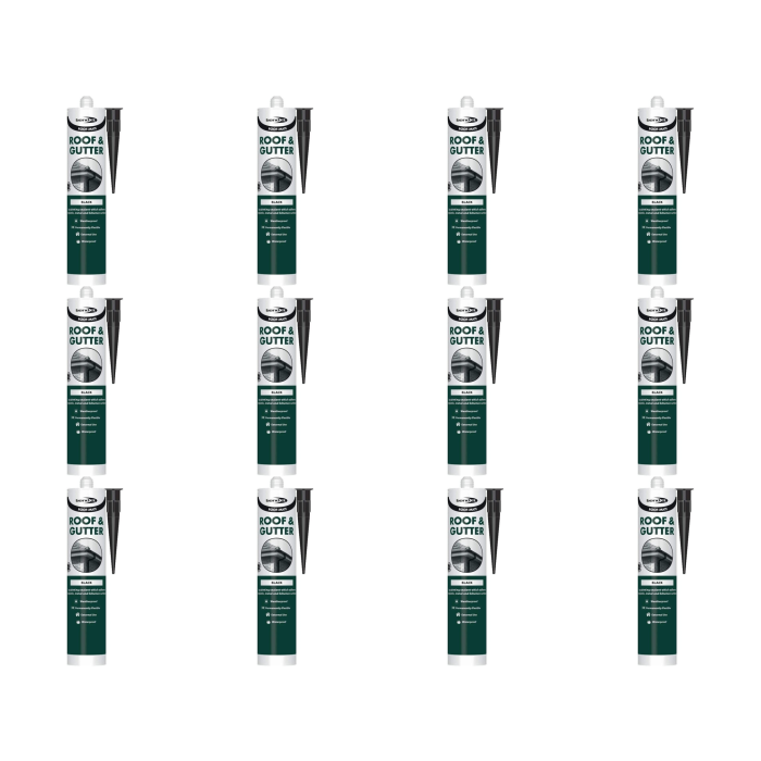 Bond It Roof-Mate Roof & Gutter Sealant Black 310ml - Pack of 12