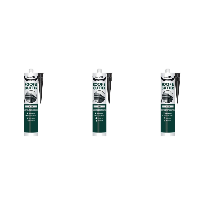 Bond It Roof-Mate Roof & Gutter Sealant Black 310ml - Pack of 3