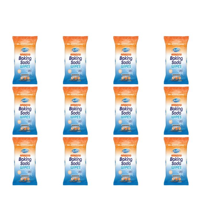 Duzzit Amazing Baking Soda Wipes 40 Counts - Pack of 12
