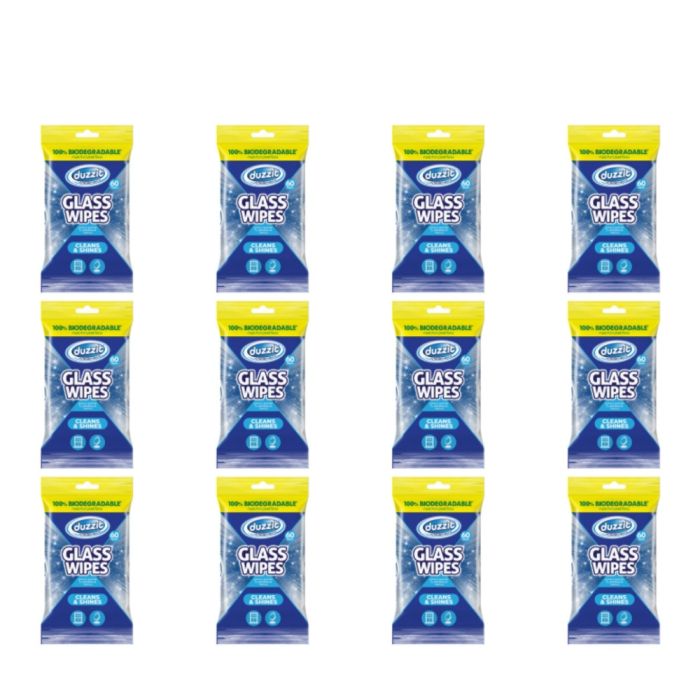 Duzzit Glass Wipes 50 wipes - Pack of 12