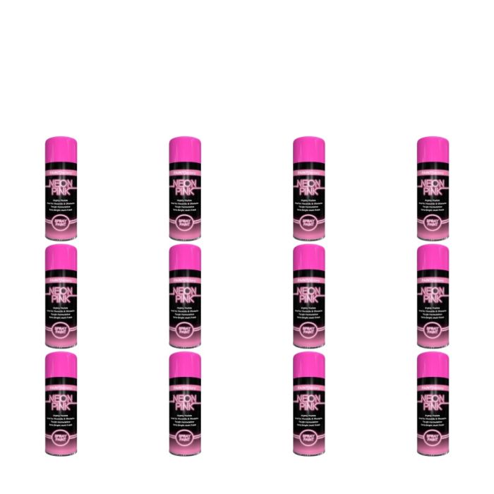 Paint Factory All Purpose Neon Pink Spray Can 400 ml - Pack of 12