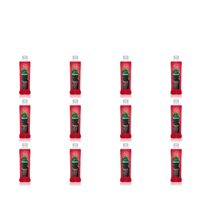 Radox Muscle Therapy Bath Soak Black Paper & Ginseng 500ml - Pack of 12
