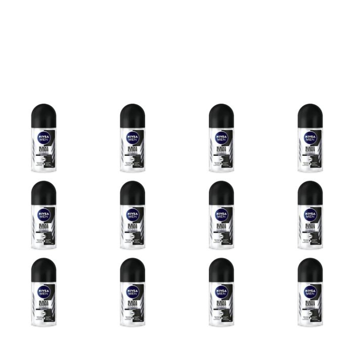 Nivea Men Black & White Invisible Roll on 50ml - Pack of 12