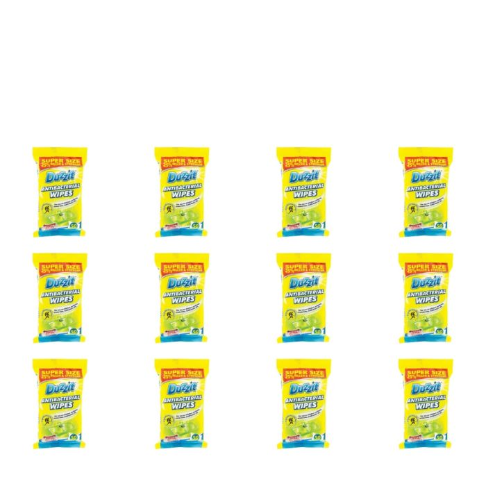 Duzzit Antibacterial Wipes - 50 Wipes - Pack of 12